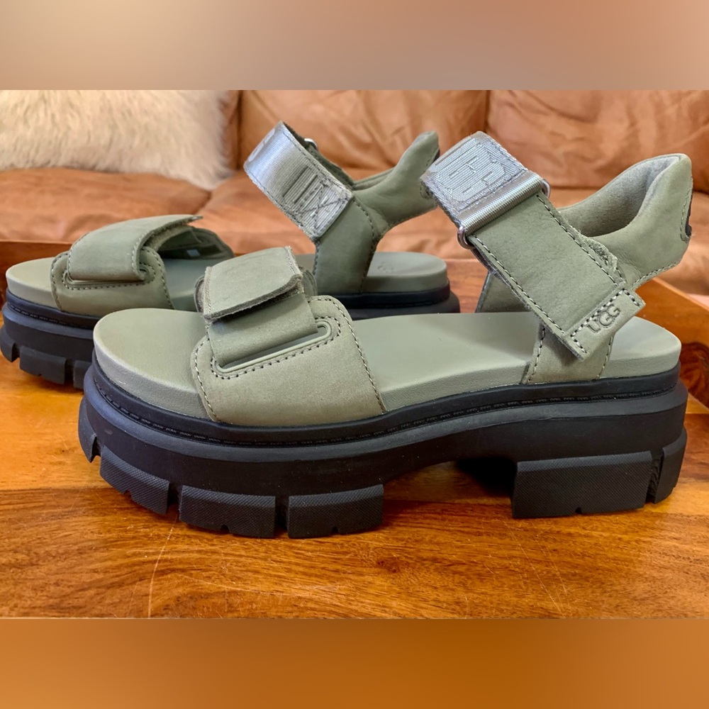UGG Olive Green Platform Sandals